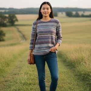 Alfred Dunner Pastel Patterned Sweater